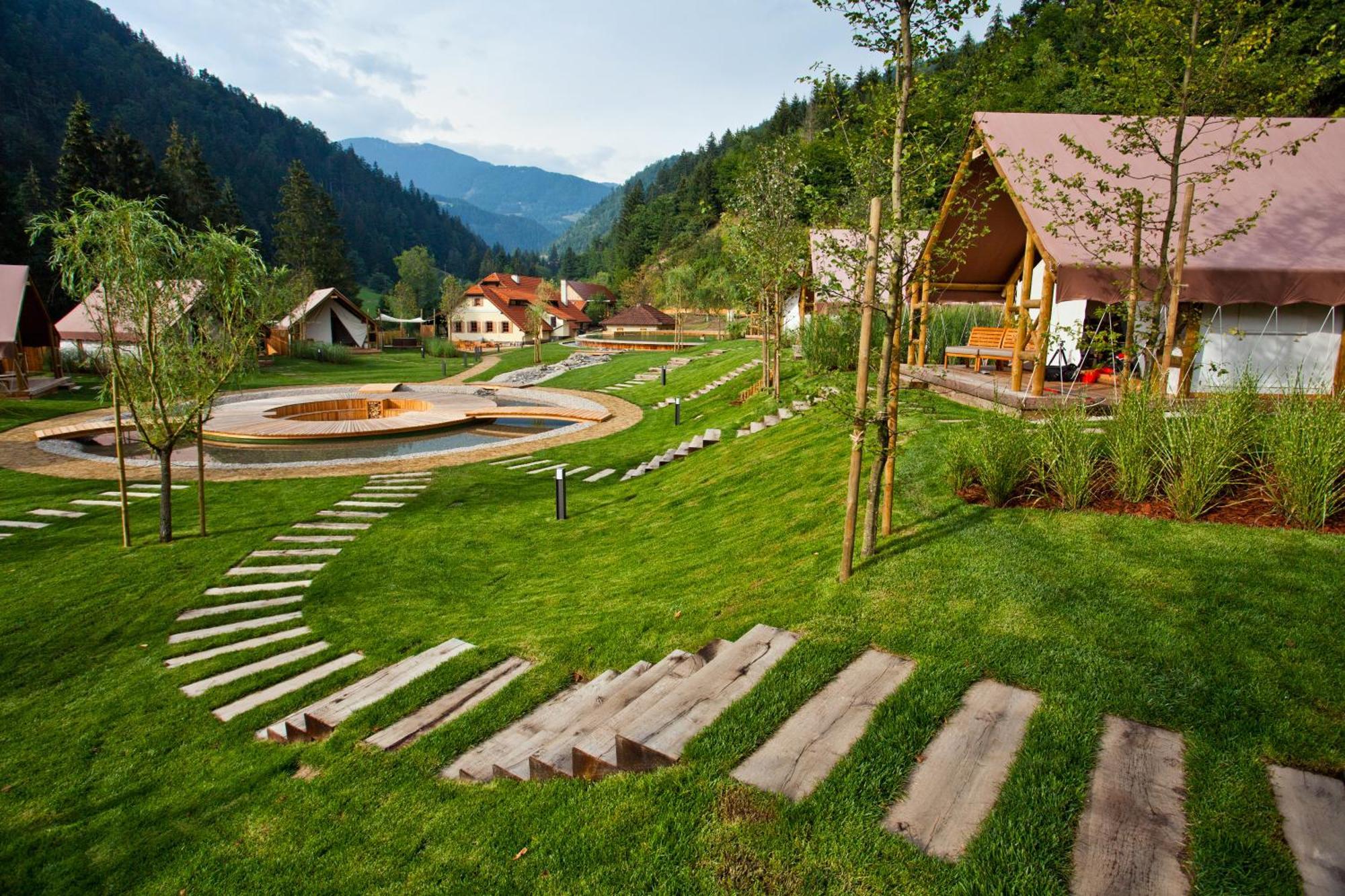 Charming Slovenia - Herbal Glamping Resort Ljubno Bagian luar foto
